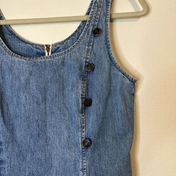 Vintage 90s Switch USA Sexy Denim Bodycon Midi Dress Size S - Picture 3 of 5